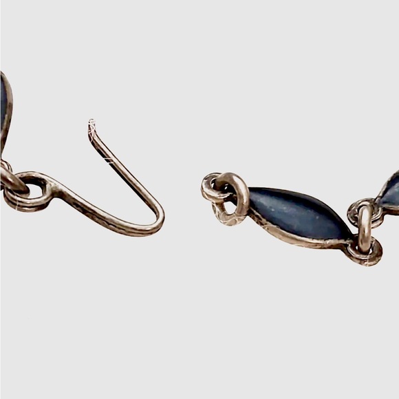 💎Siam Niello/Nielloware 50s Enamel Engraved Sterling Slvr Necklace w/Lg Pendant - Picture 4 of 6